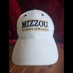 Missouri Tigers Hat Cap Snapback White 3 Bar Line The Game Mizzou One Size